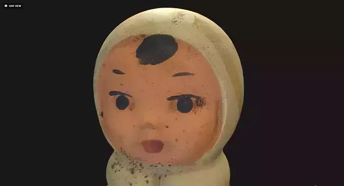 Old USSR Soviet Rubber Toy Child
