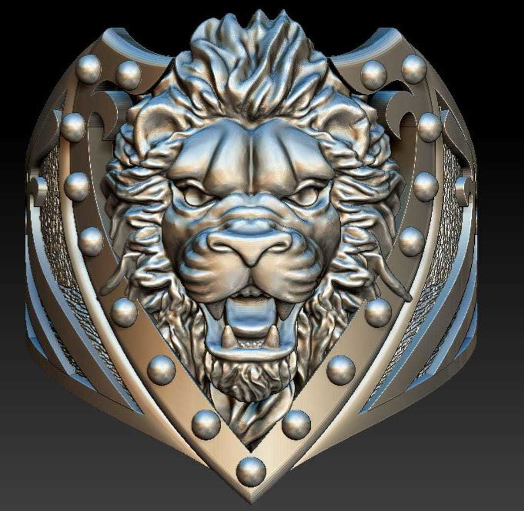 lion ring 3D model_1