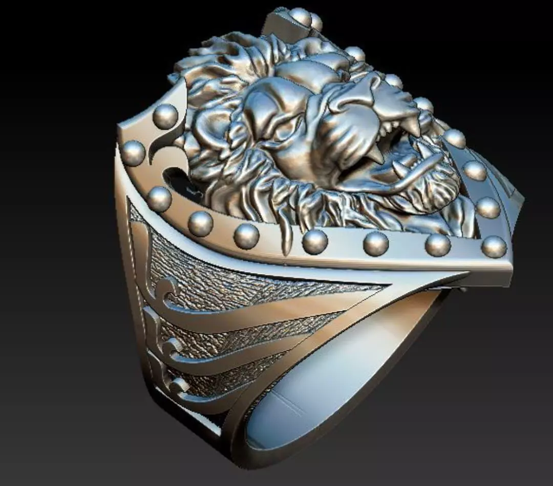 lion ring 3D model_0