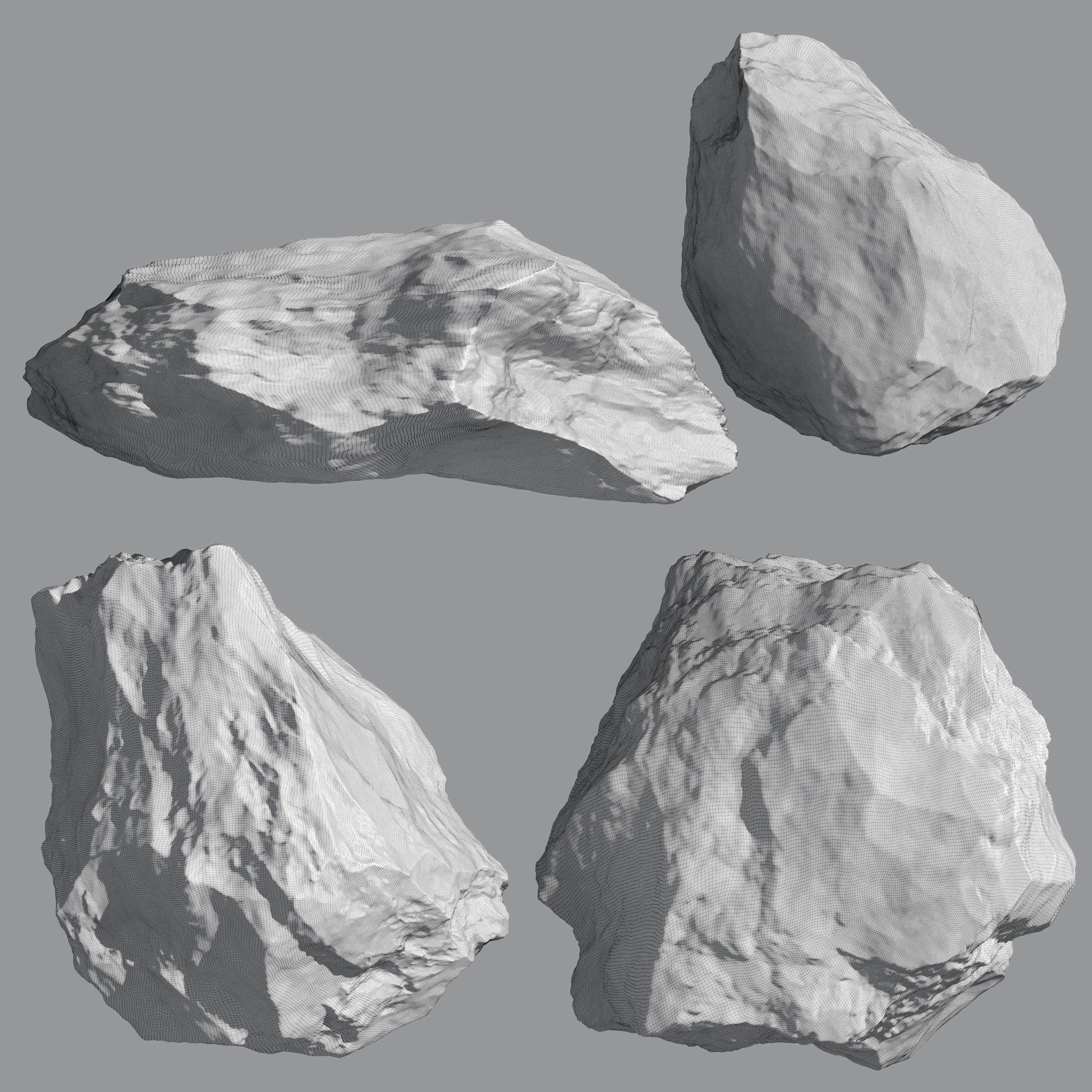 Stone Set 5 C rock 3D model_6