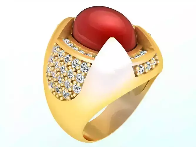 Oval-Stone-Rings - Mens Rings - N584