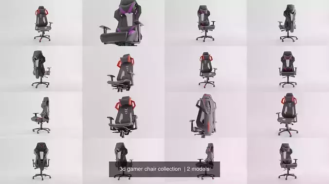 3d gamer chair collection 