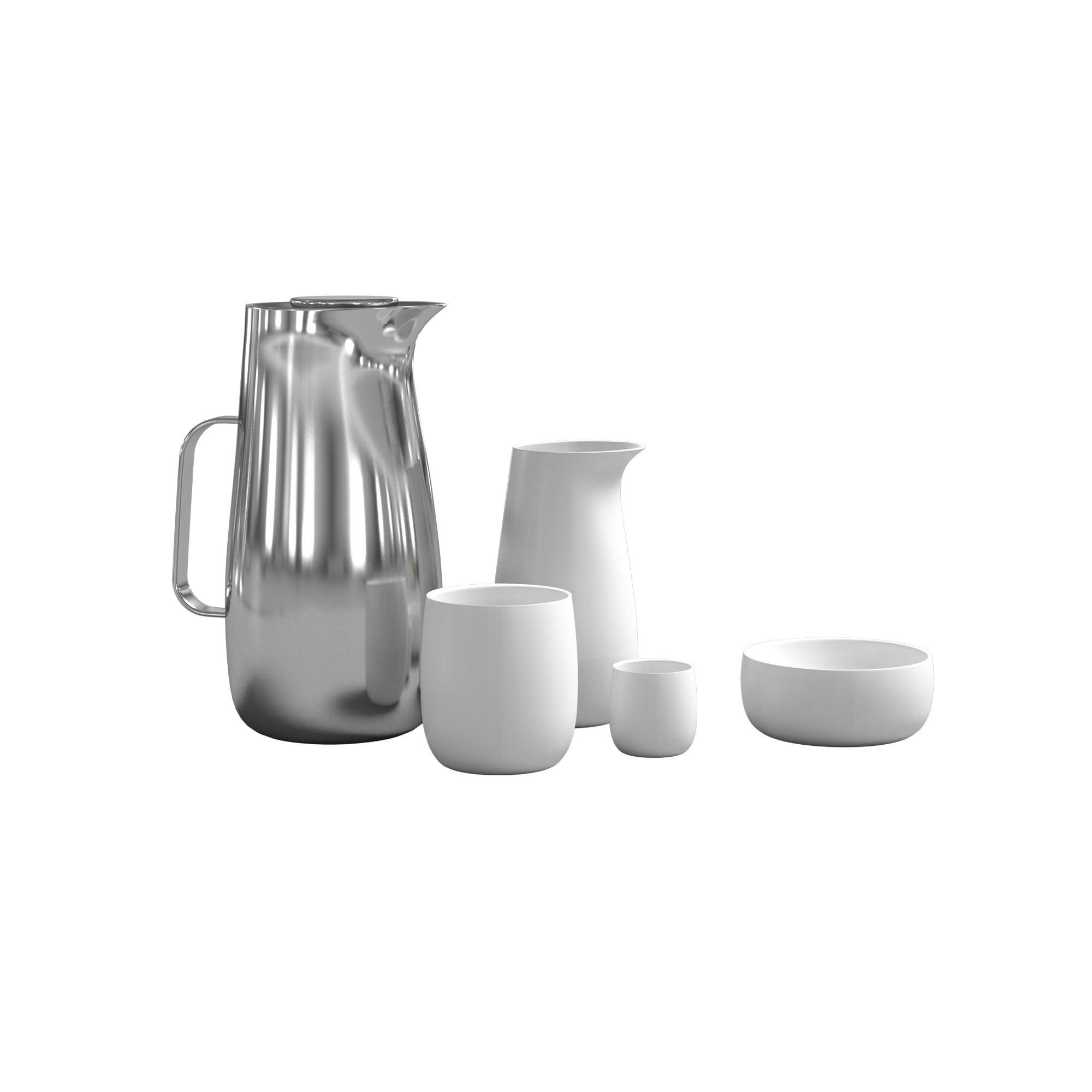 Stelton collection tea set  3D model_1