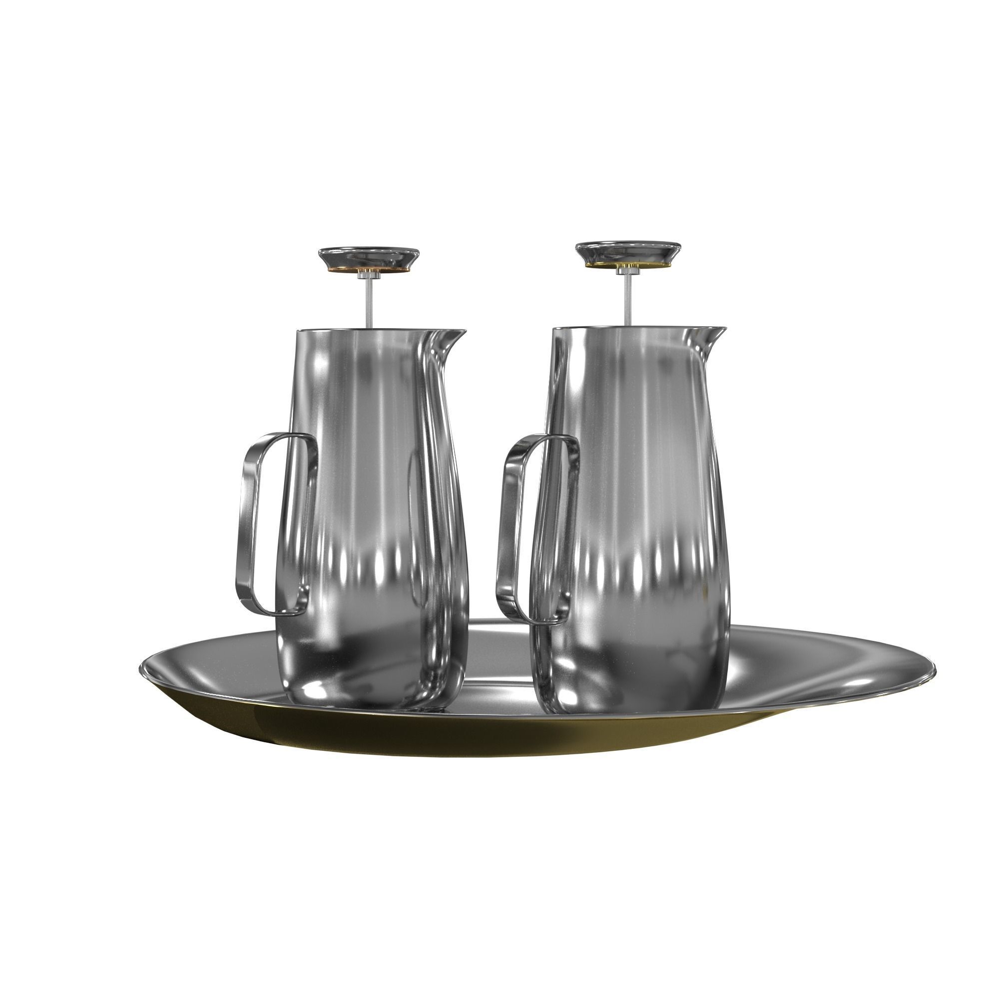 Stelton collection tea set  3D model_3