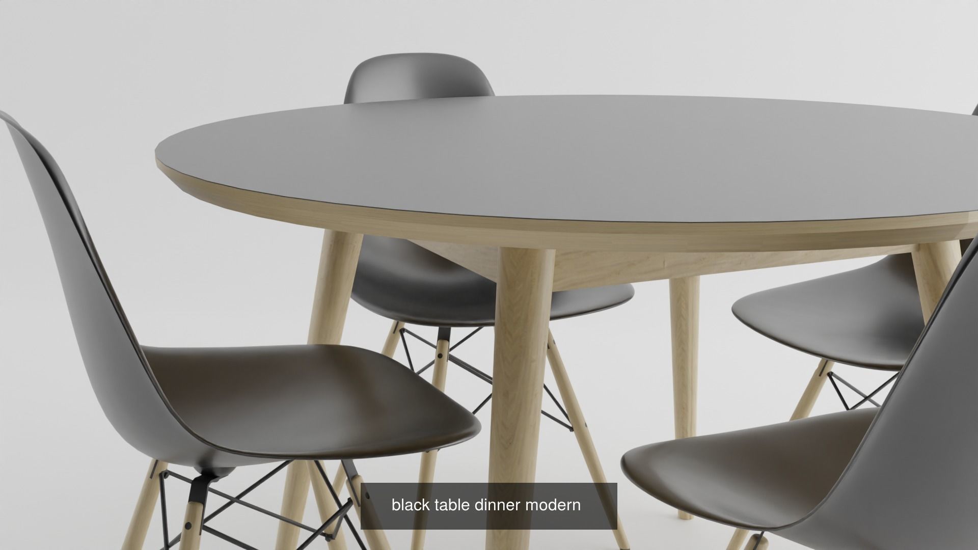 Modern dinner tables 3D Model Collection_4