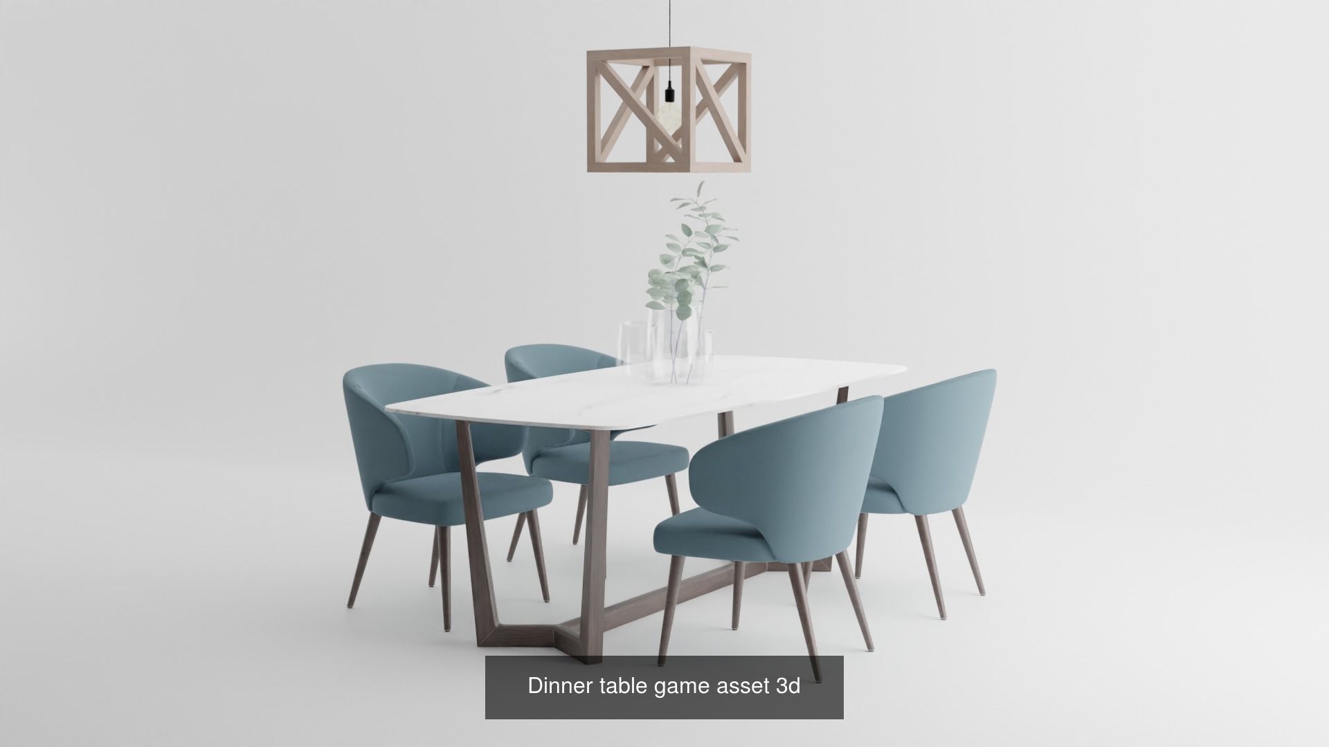 Modern dinner tables 3D Model Collection_3