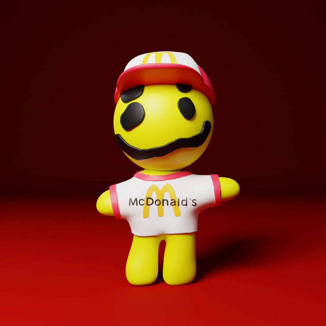 3D model Cactus Plant Flea Market x McDonalds Character with Car and Sign  VR / AR / low-poly | CGTrader