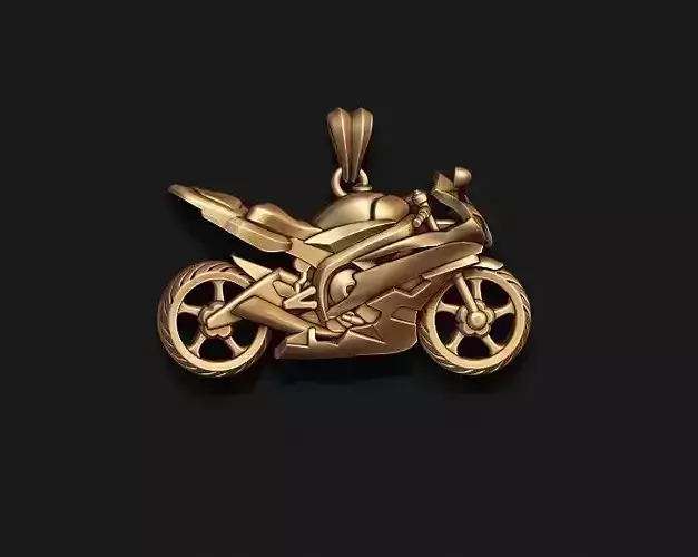 Motorcycle sport pendant basrelief 3D print model