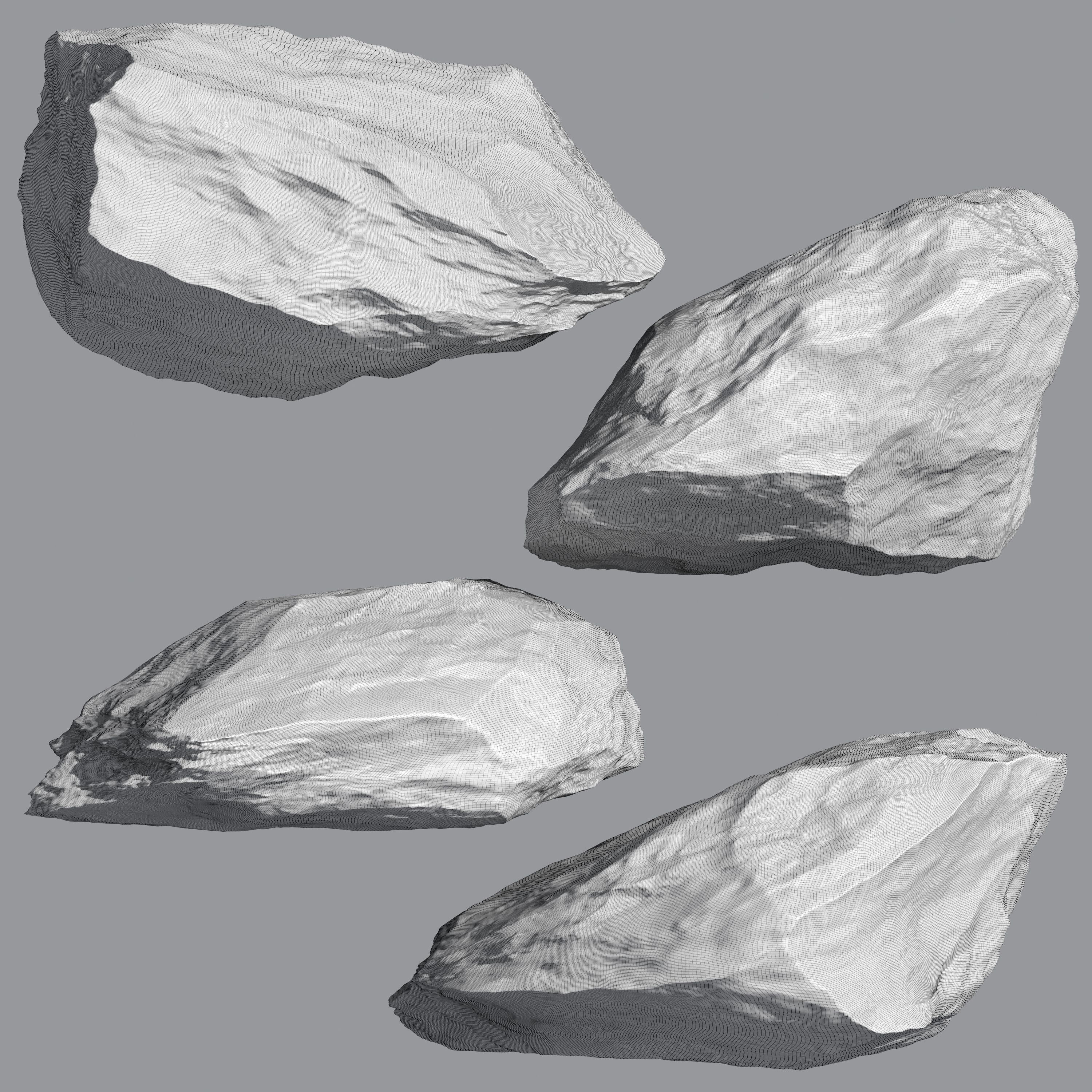 Stone Set 3 C rock 3D model_7