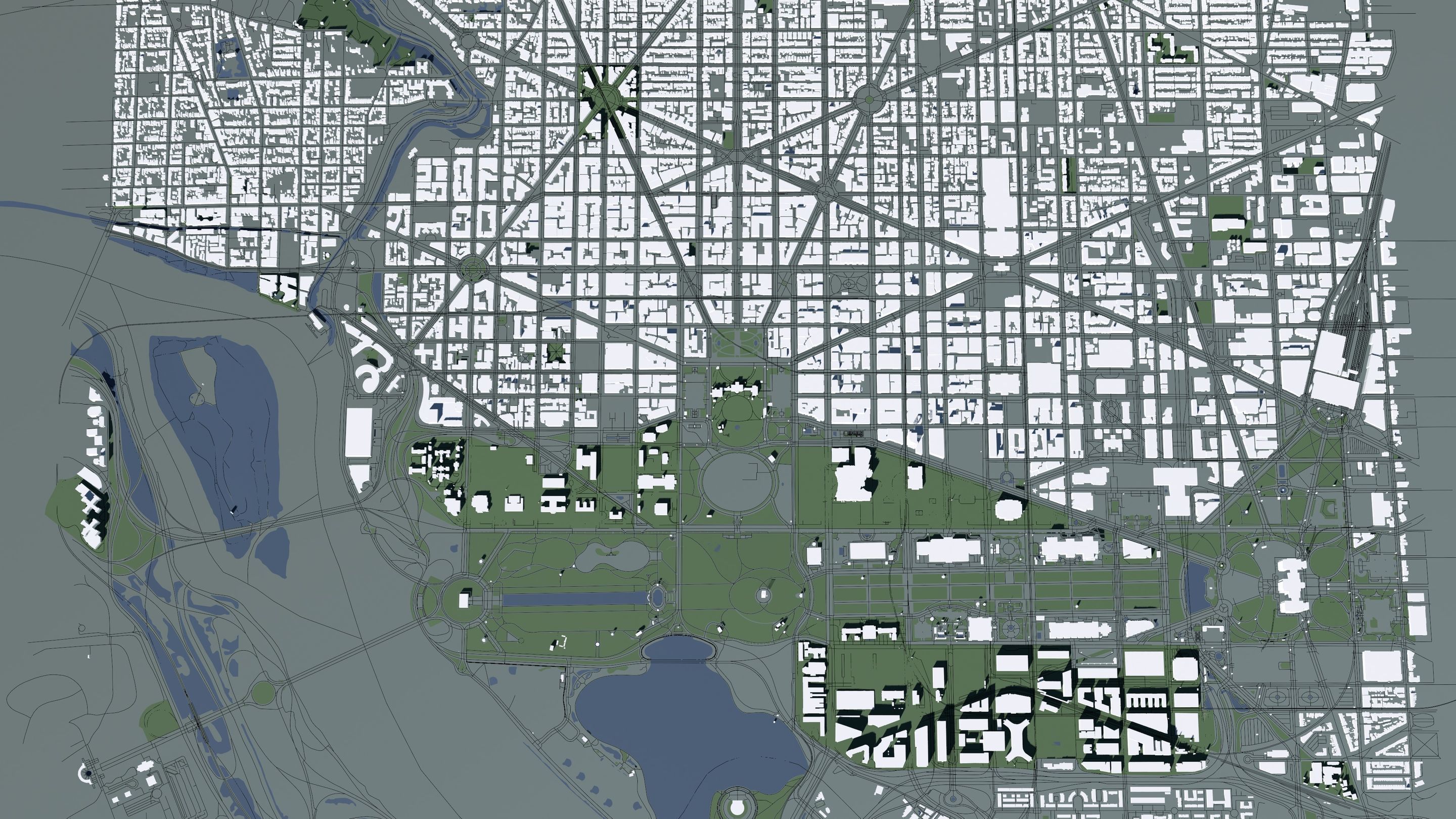 Washington DC USA - Mass buildings 3D model_6