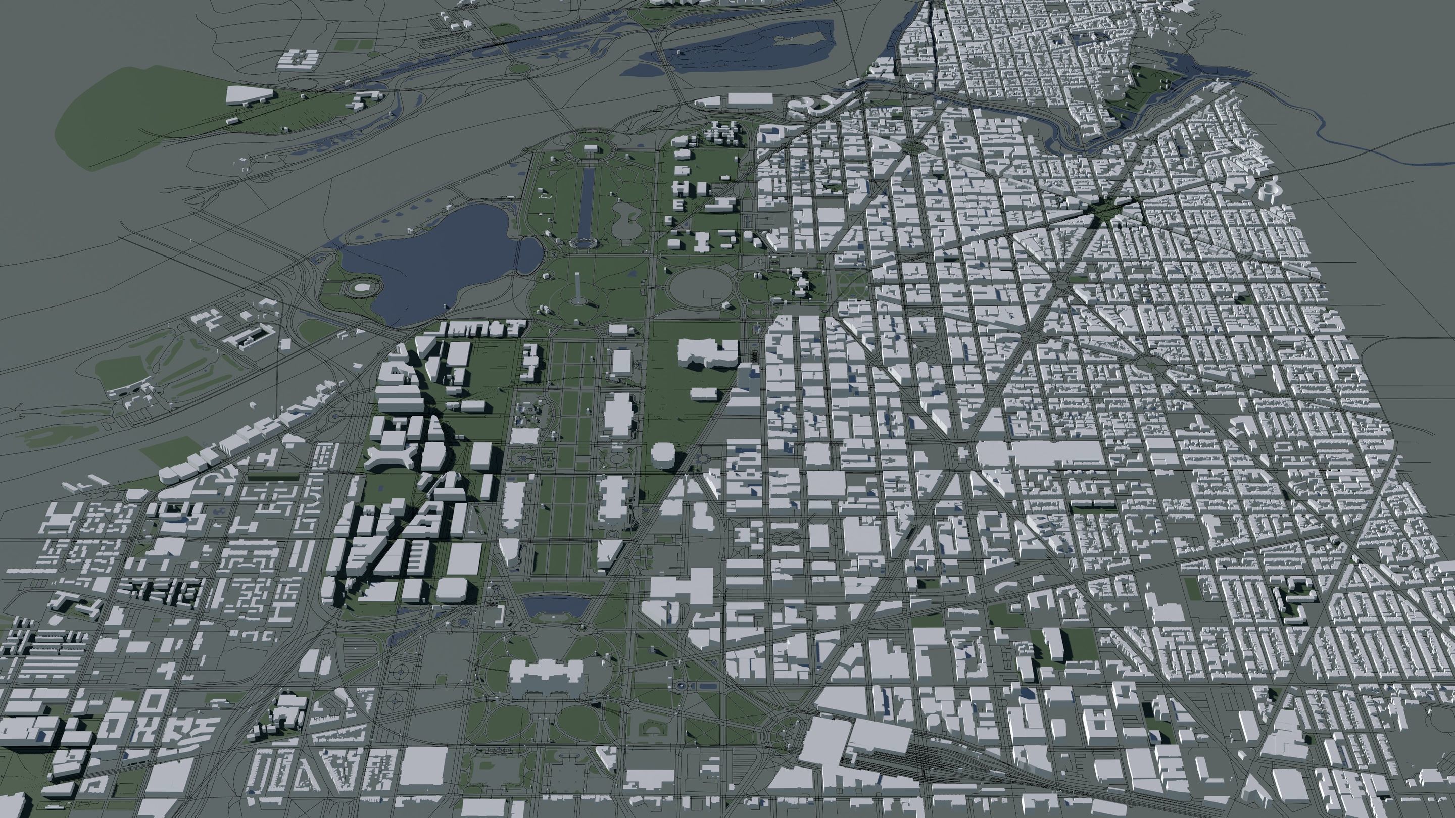 Washington DC USA - Mass buildings 3D model_4