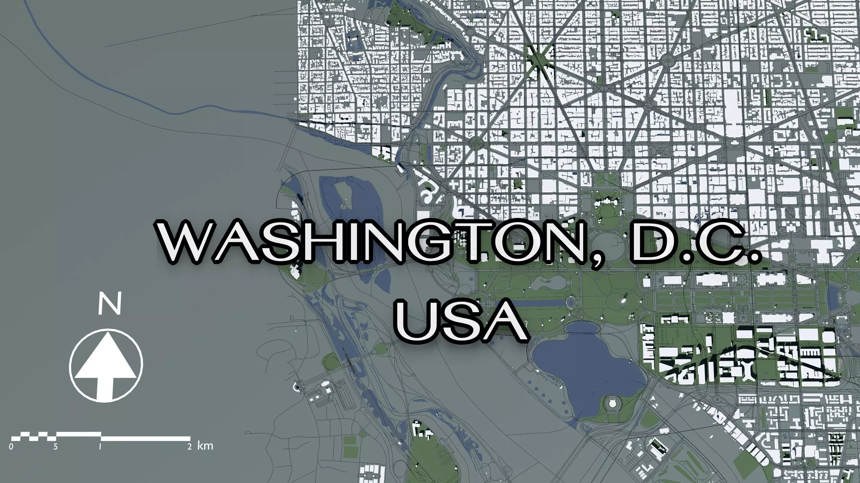 Washington DC USA - Mass buildings 3D model_0