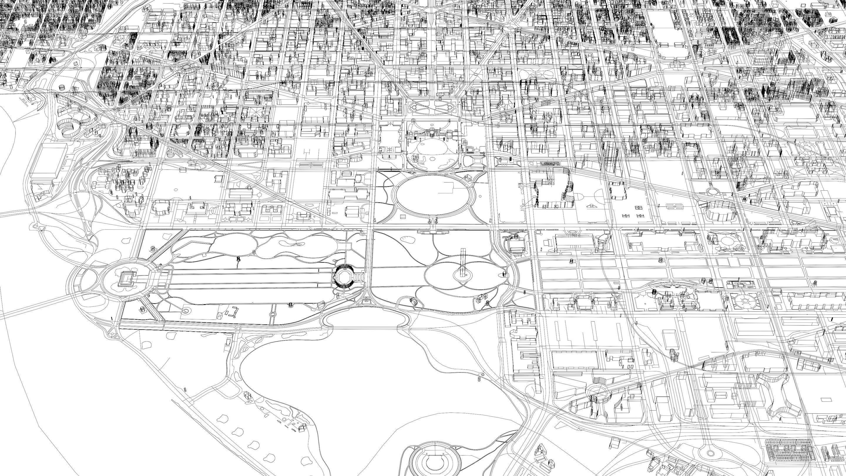 Washington DC USA - Mass buildings 3D model_7