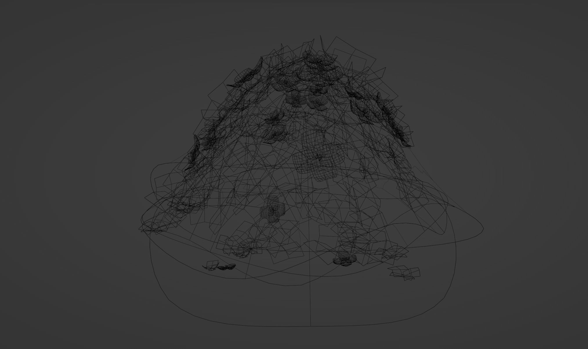 Stylized Bush Low-poly 3D model_4