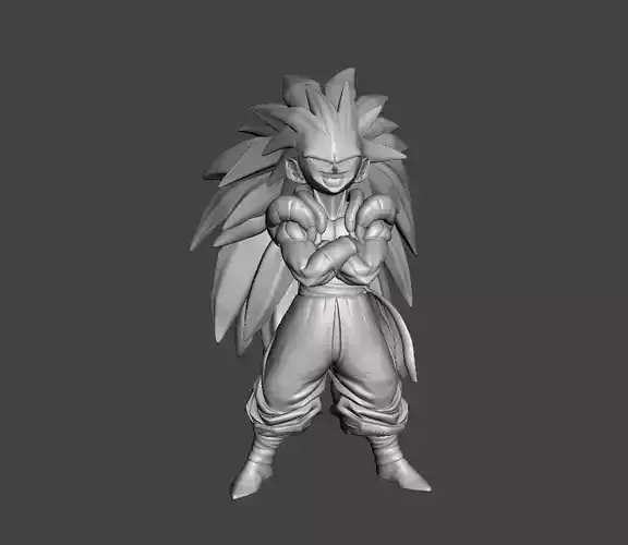 Gotenks Super Saiyan 3 3D Model 3D print model