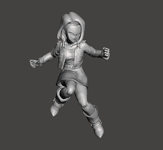 Android 18 3D Model 3D print model