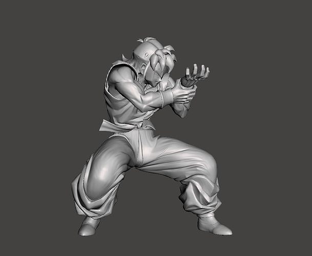 Yamcha 3D Model dragon ball character in motion 3D print model
