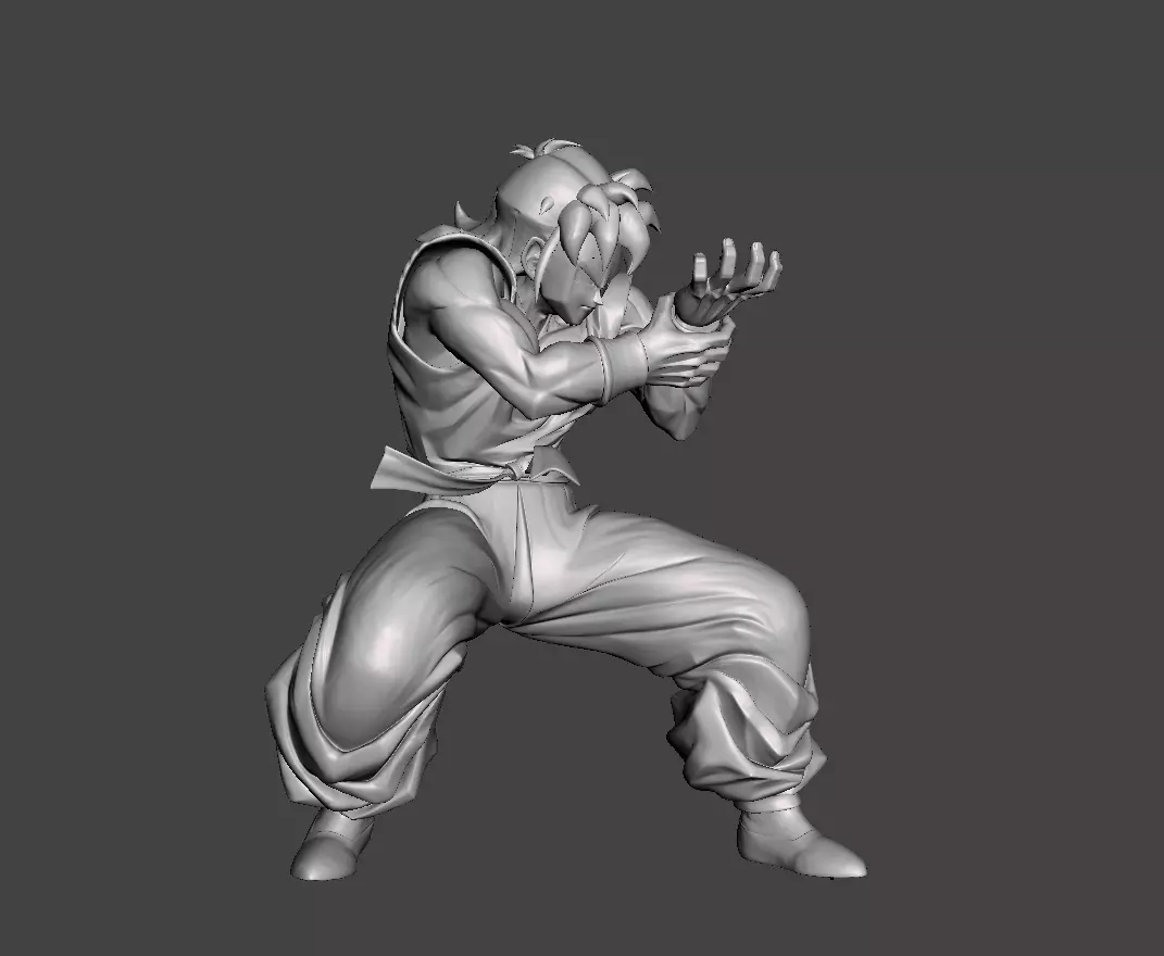 Yamcha 3D Model dragon ball character in motion 3D print model_0