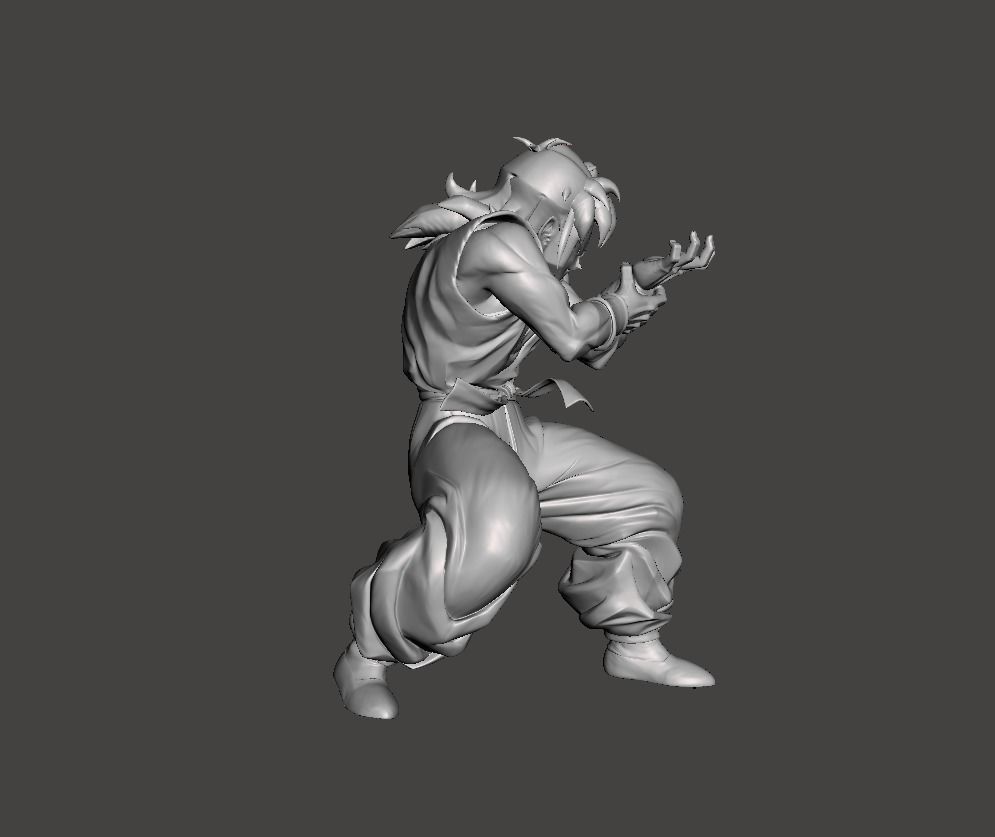 Yamcha 3D Model dragon ball character in motion 3D print model_2