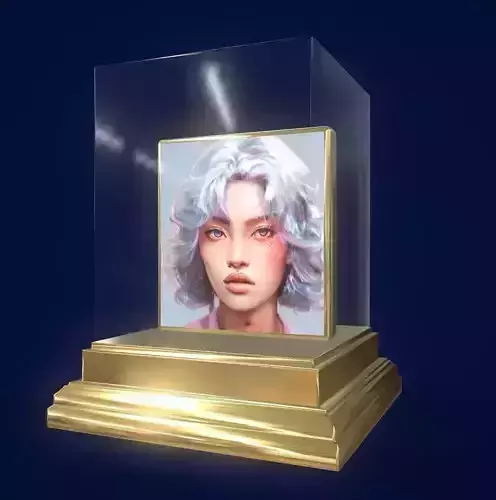Gold Club Neurogirl 5 Low-poly 3D model