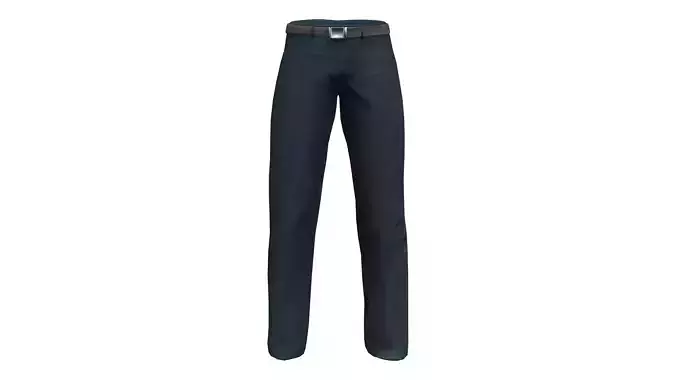 Men Black Casual Straight Cut Pants Trousers