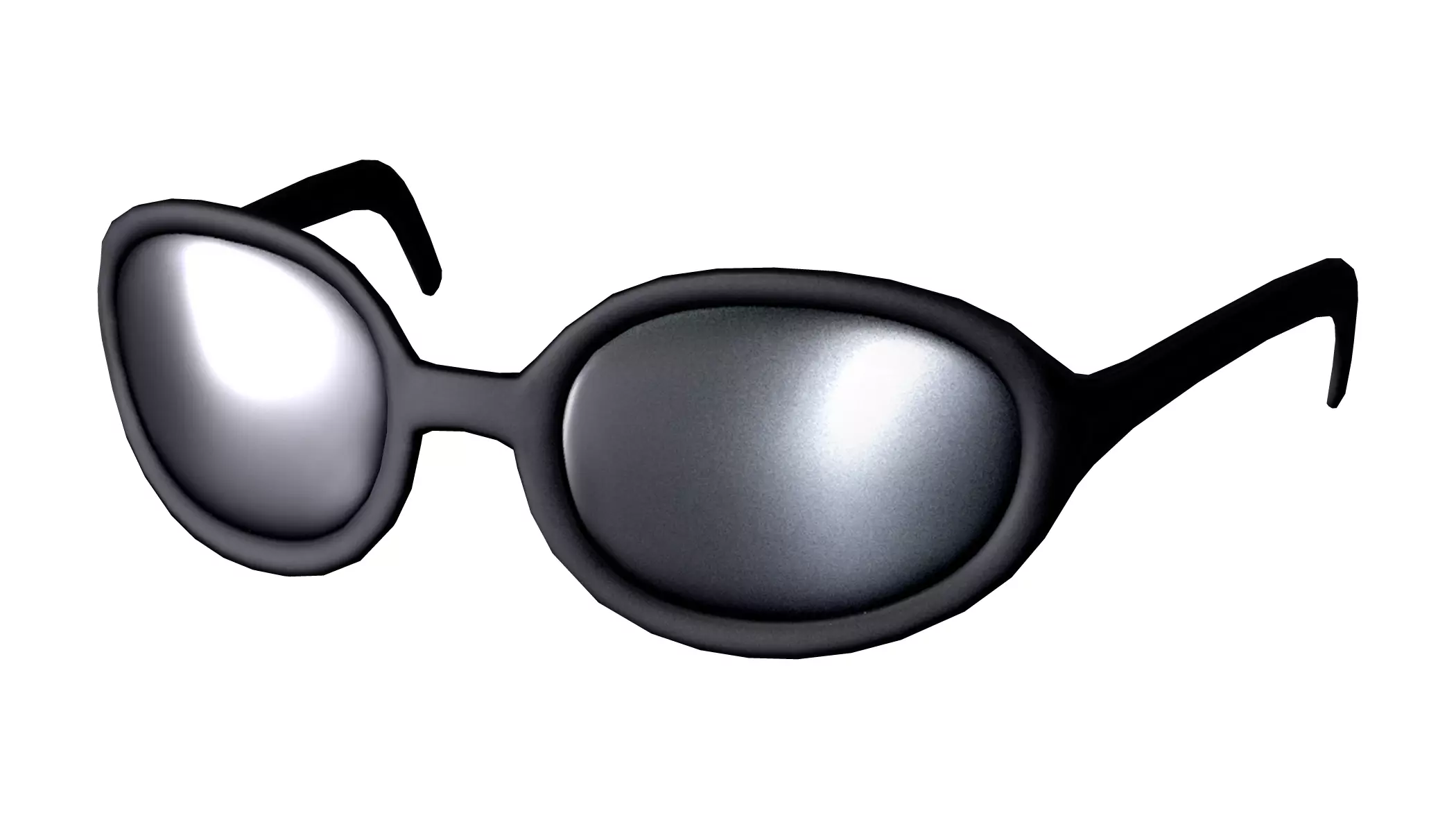 Thick Black Frame Sunglasses Low-poly 3D model