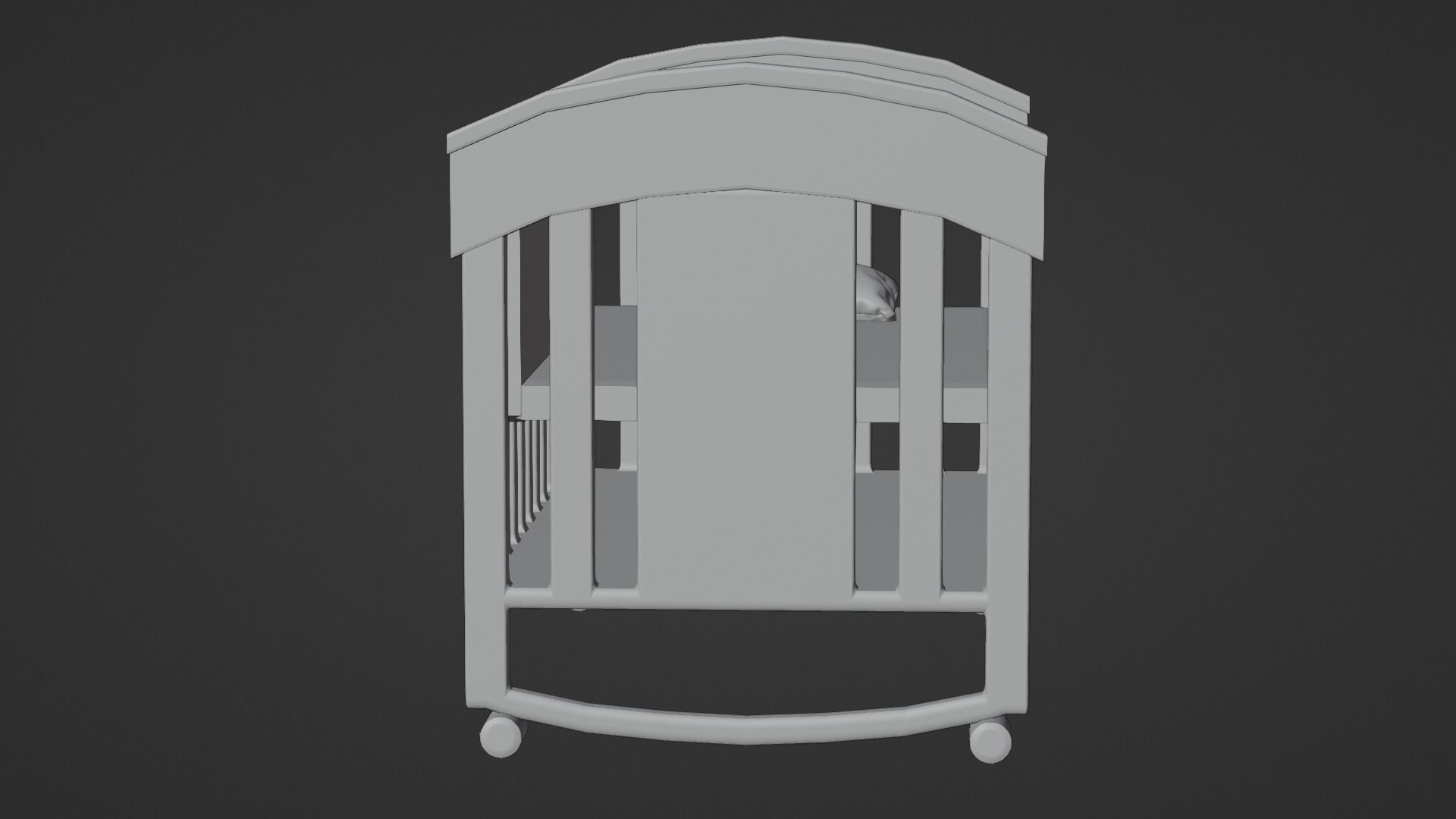 Baby Crib 3D model_5