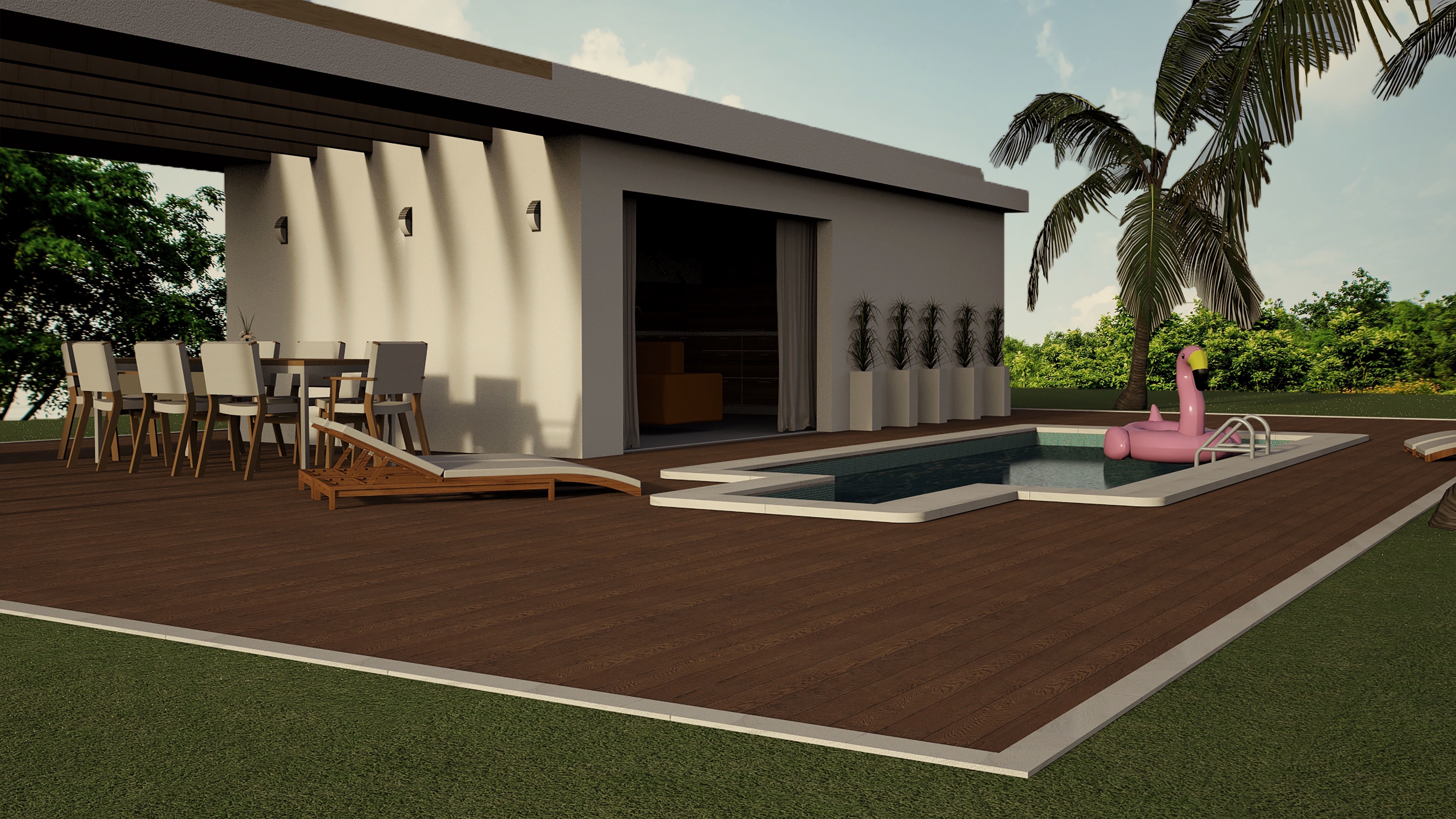 Pool House 3D model_4