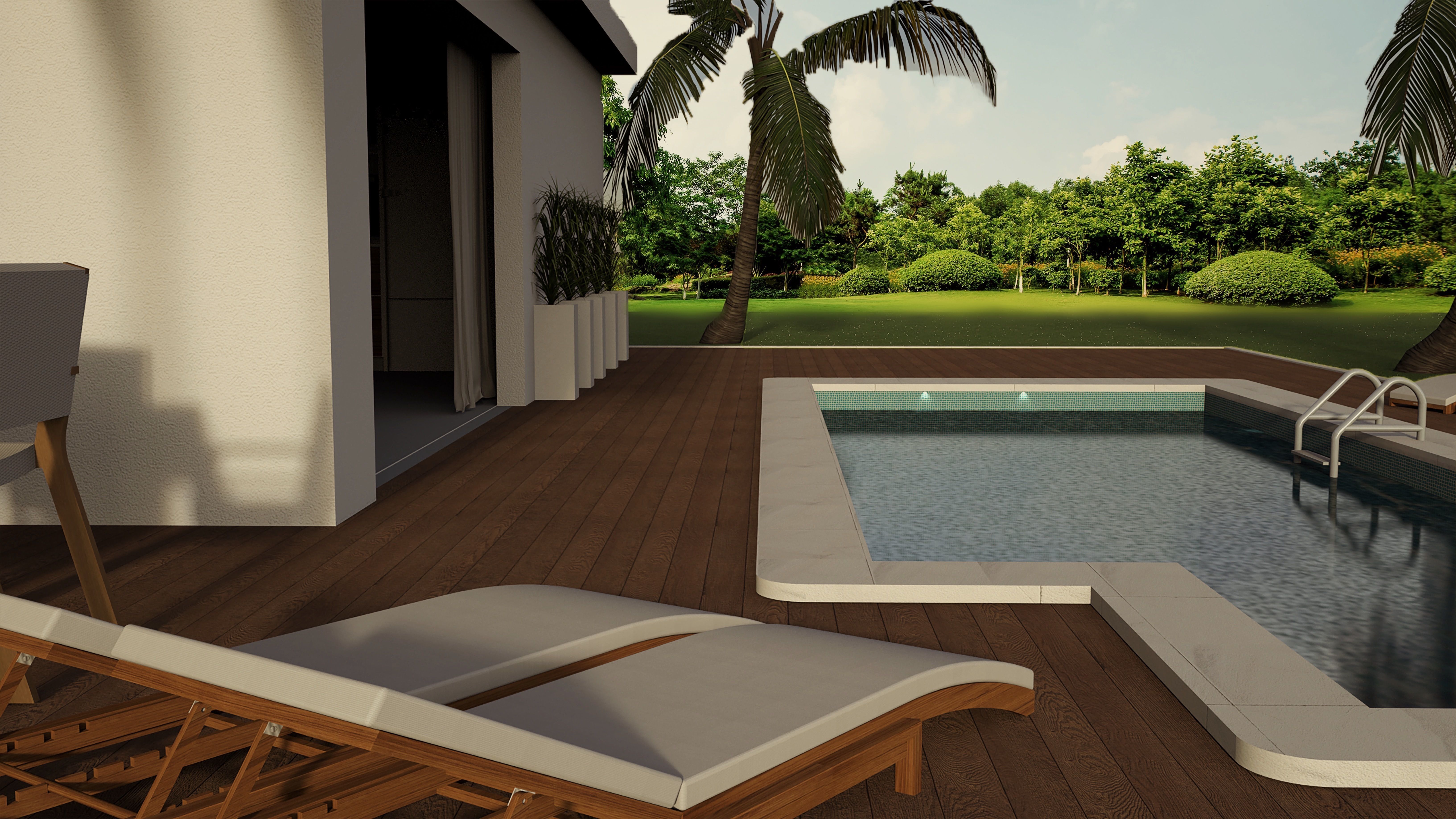 Pool House 3D model_2