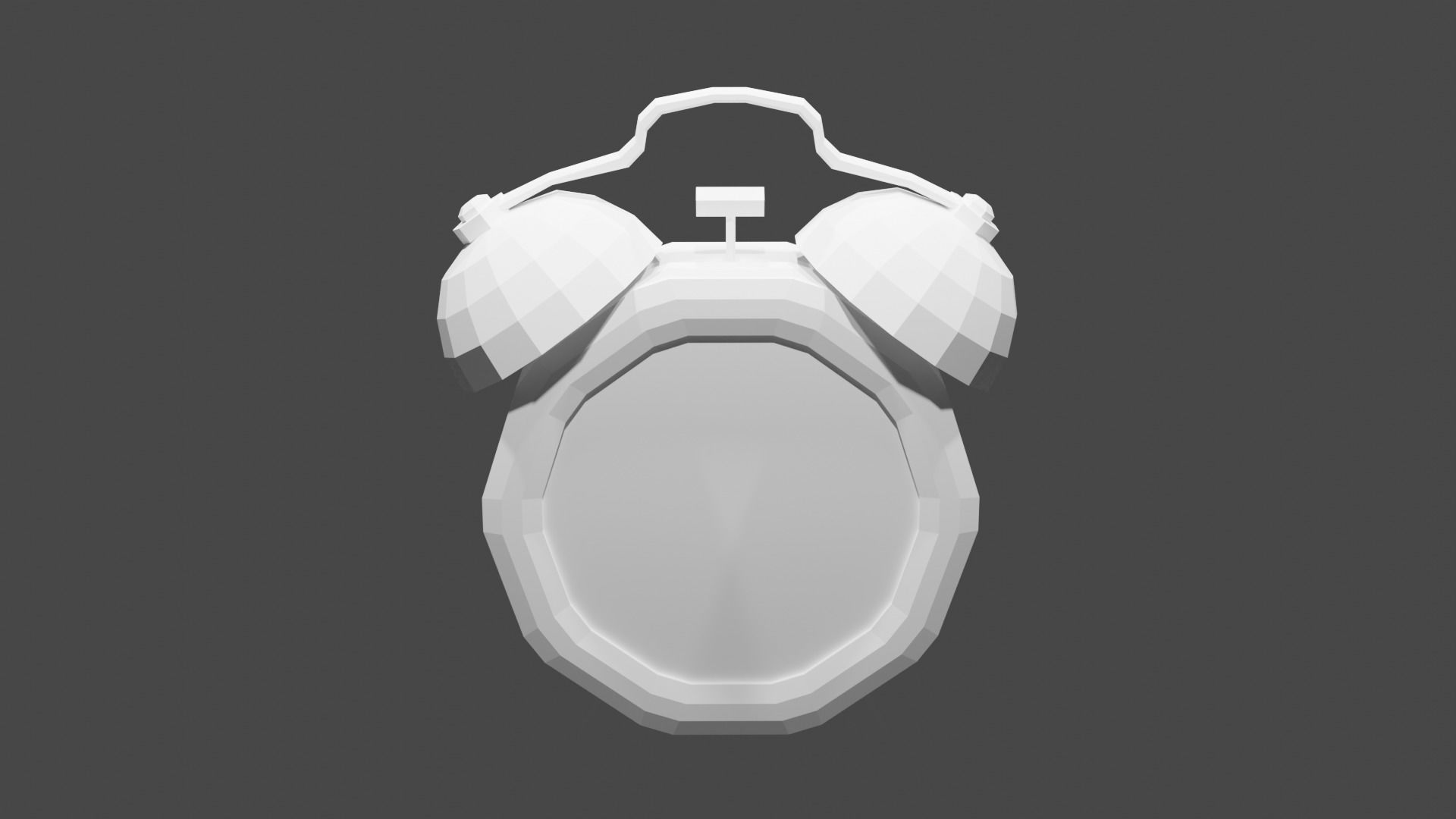 Stylized Alarm Clock Low-poly 3D model_7