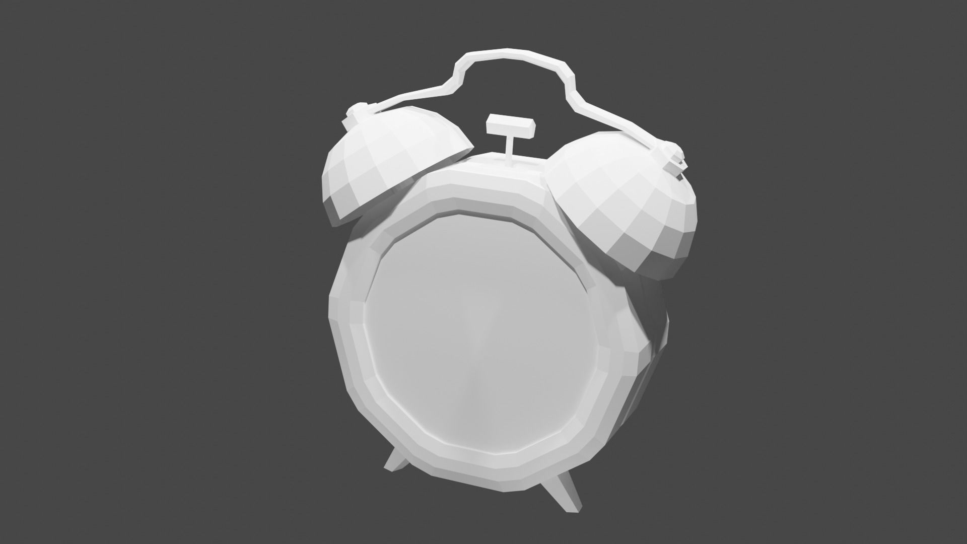 Stylized Alarm Clock Low-poly 3D model_6