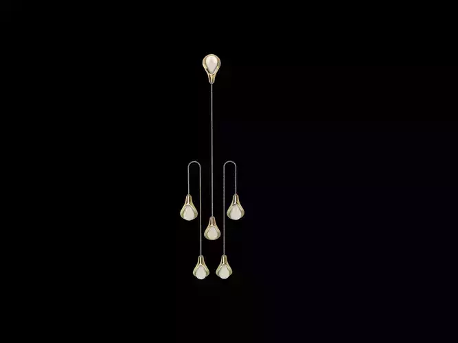 modern petal pearl thread and needle earrings