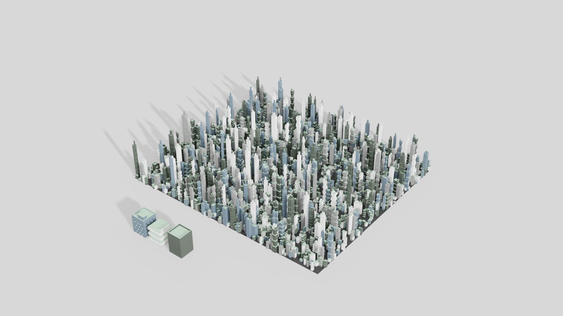 sci-fi city Low-poly 3D model_5