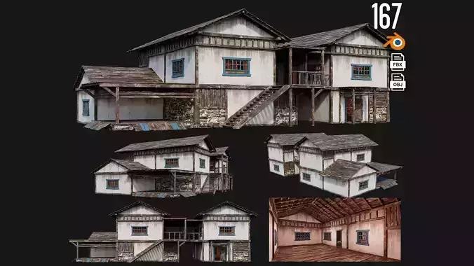Old House Building 4K Textures GameReady 167