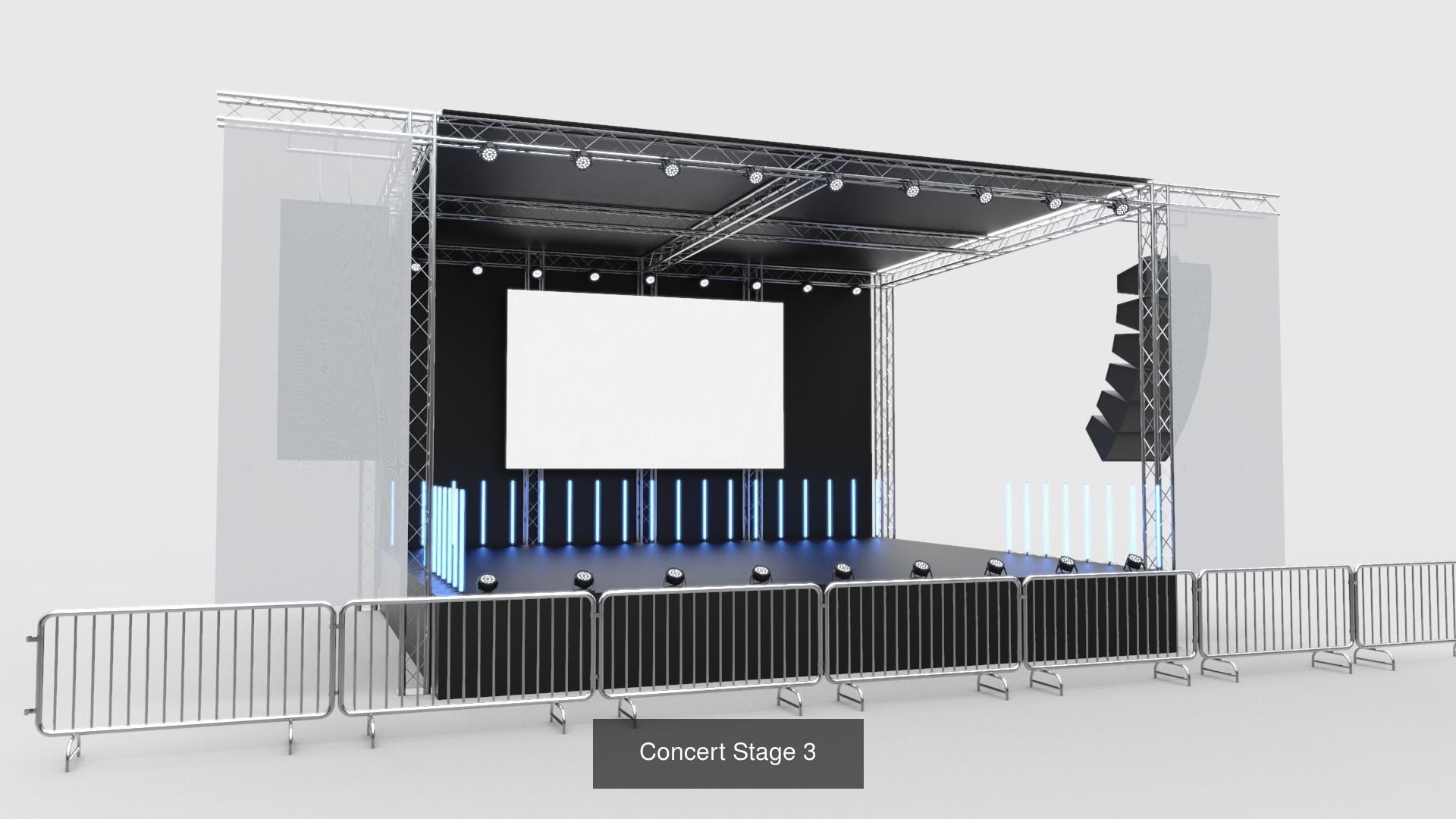 Concert Stages - Pack 4 3D Model Collection_3