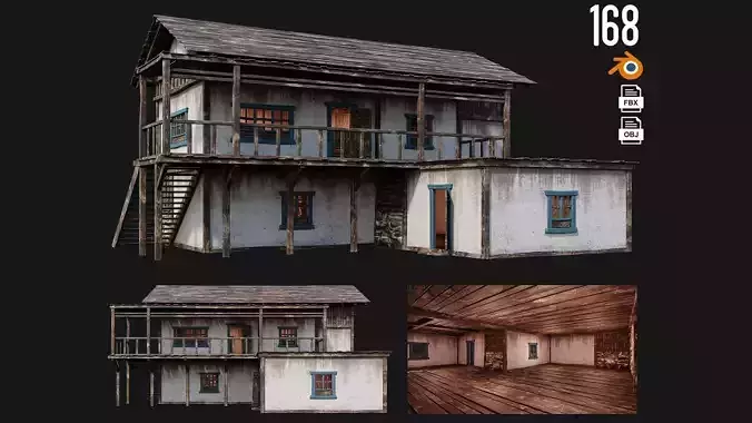 Old House Building 4K Textures GameReady 168