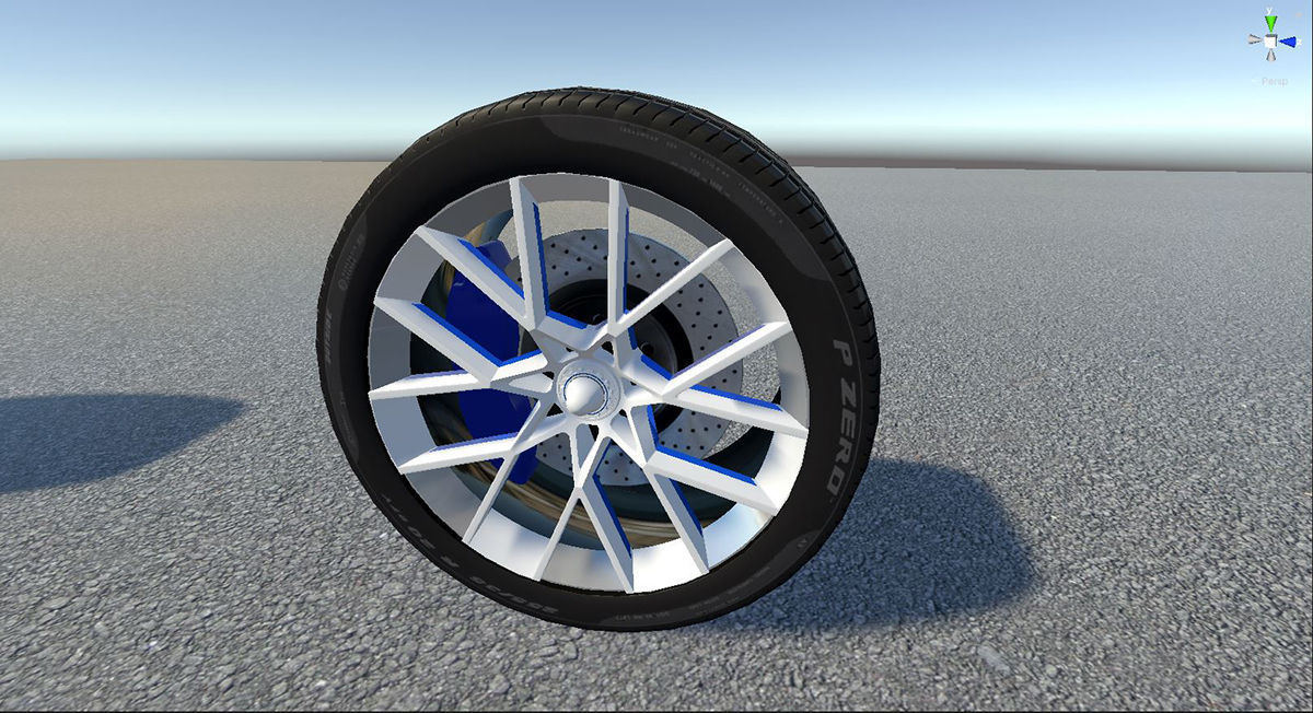 Realistic Wheel Pack Low-poly 3D model_13