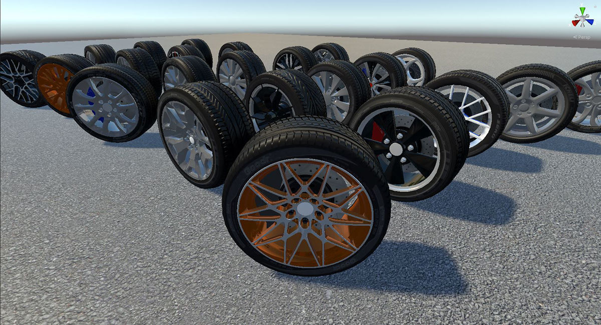 Realistic Wheel Pack Low-poly 3D model_20