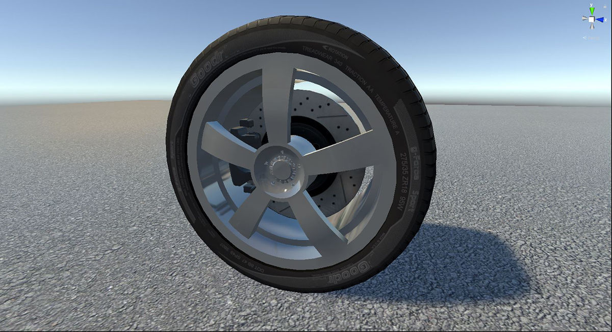 Realistic Wheel Pack Low-poly 3D model_12