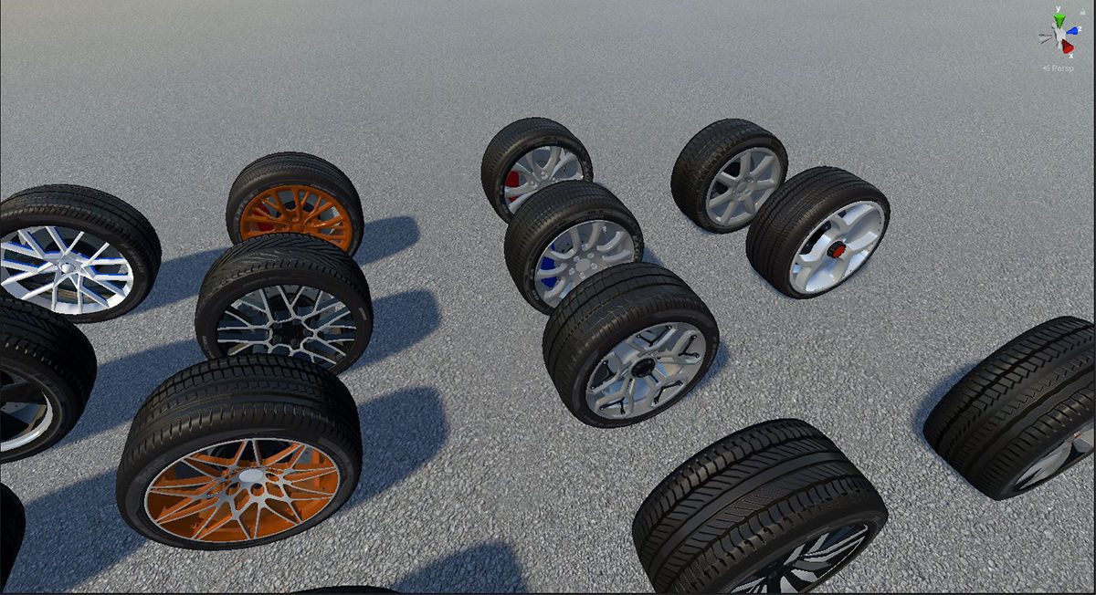 Realistic Wheel Pack Low-poly 3D model_19
