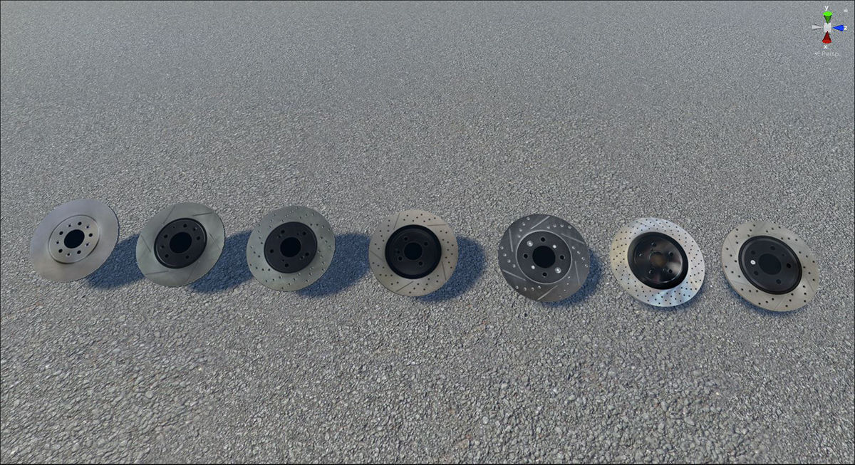 Realistic Wheel Pack Low-poly 3D model_8