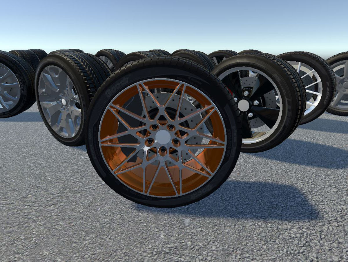 Realistic Wheel Pack Low-poly 3D model_17