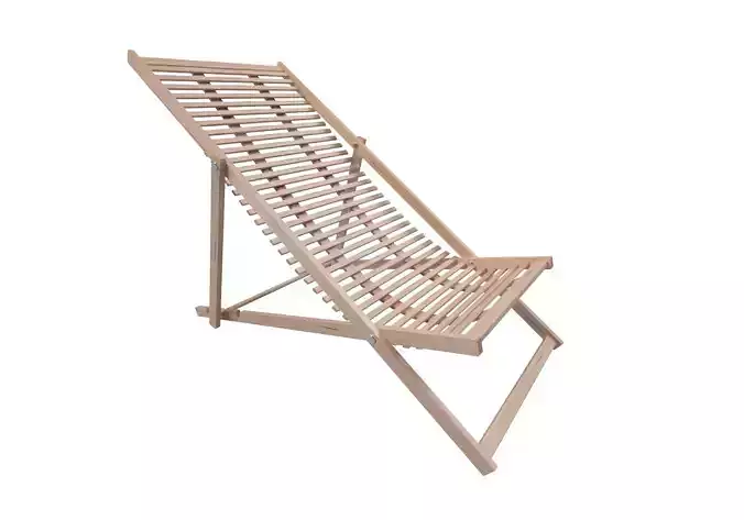 Wooden deckchair
