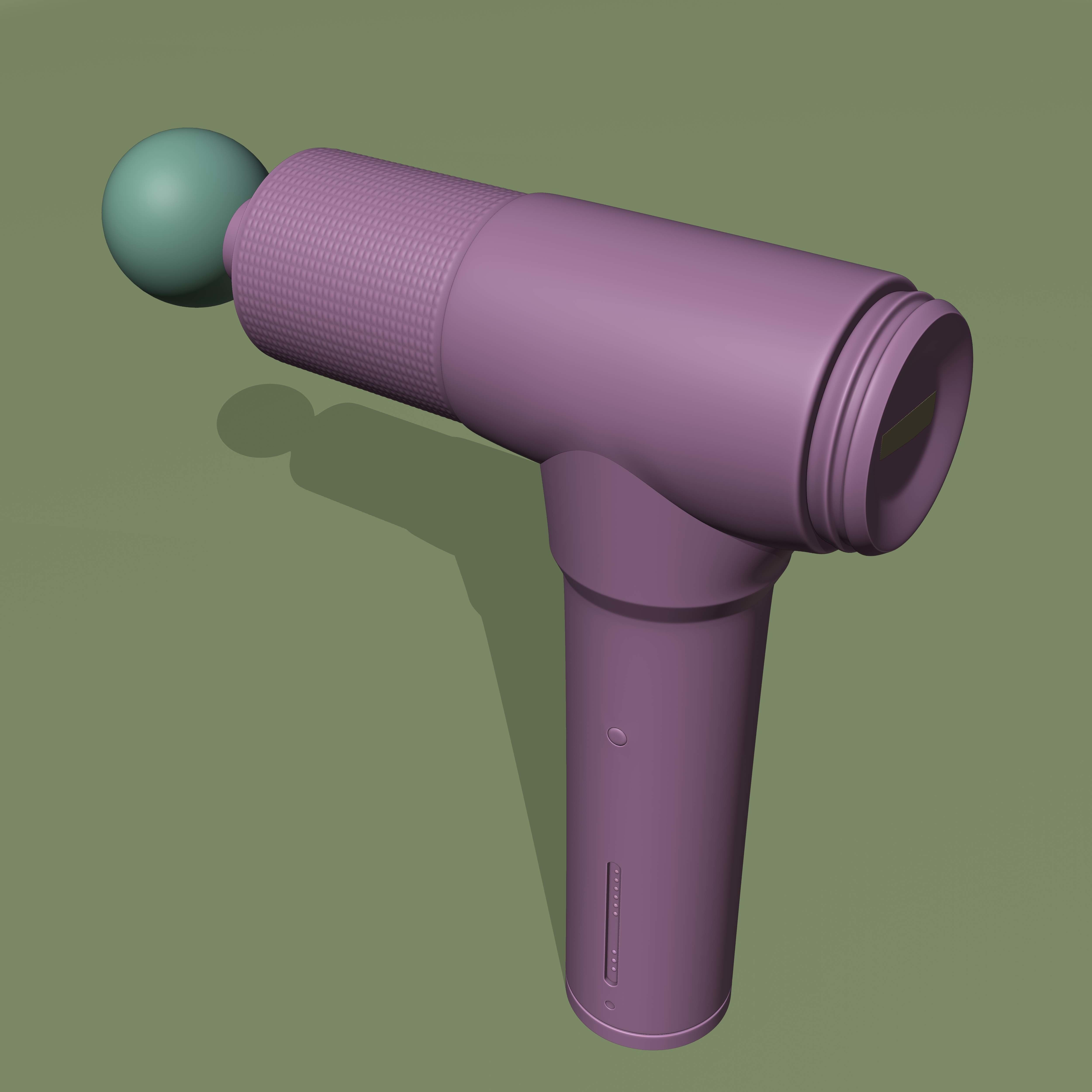 MASSAGE GUN Low-poly 3D model_8