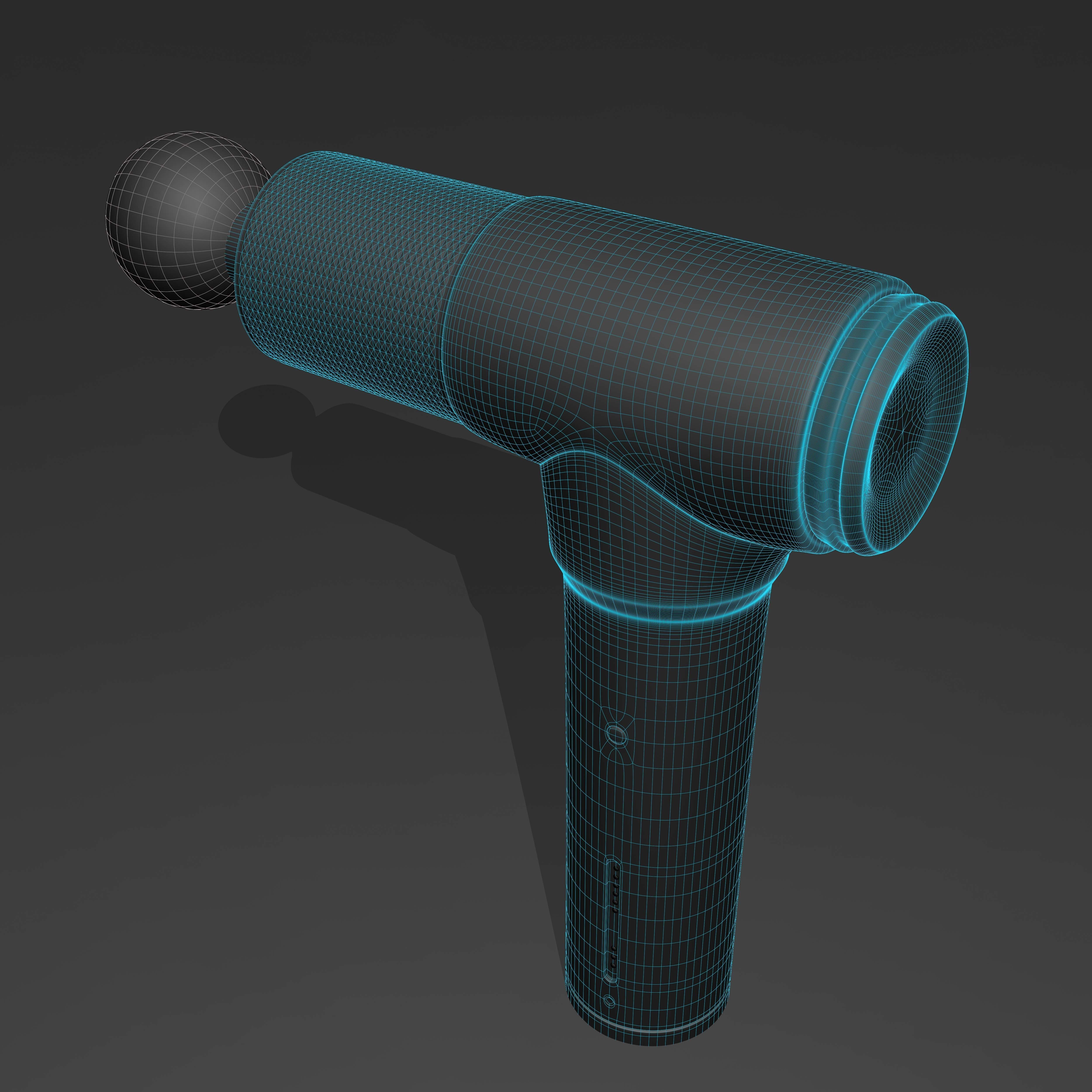 MASSAGE GUN Low-poly 3D model_6