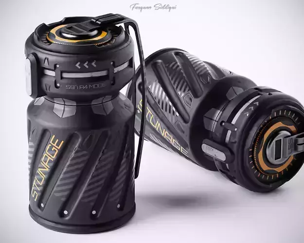 Sci-Fi Grenade Low-poly 3D model