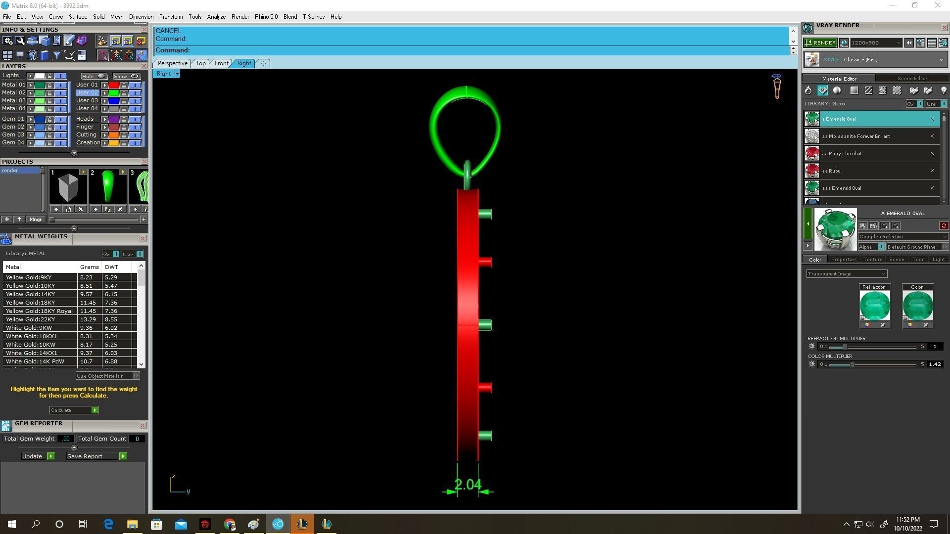 Letter H pendant 3992 3D print model_4