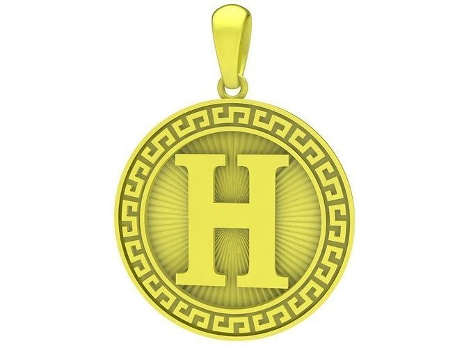 Letter H pendant 3992 3D print model