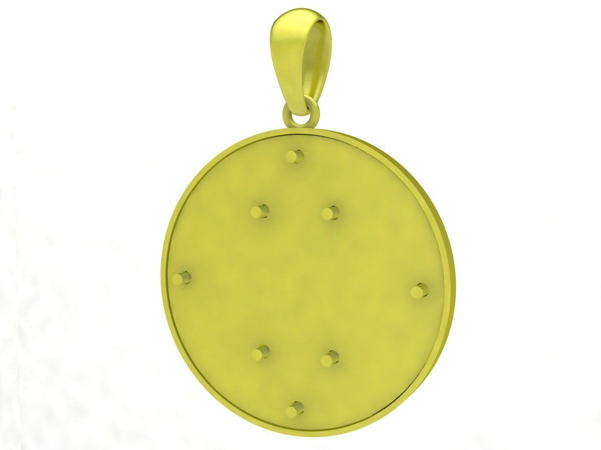 Letter H pendant 3992 3D print model_6