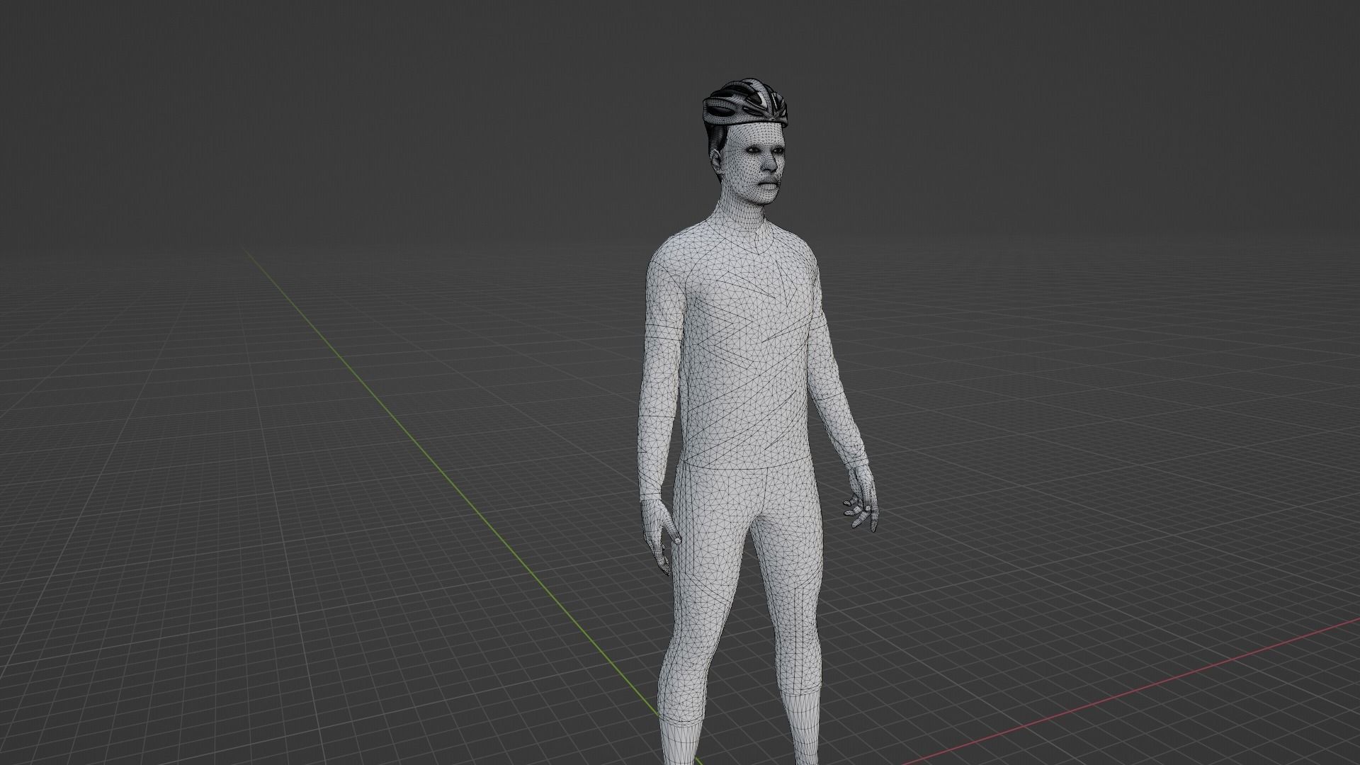 Cyclist Character Low-poly 3D model_8